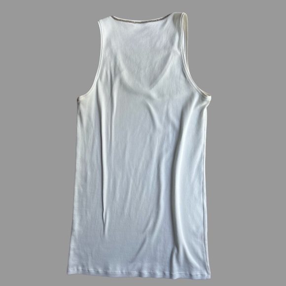 Brunello Cucinelli white tank with chain detail - Picture 5 of 5